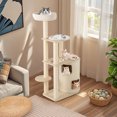 thumbnail image 2 of Gymax Modern Cat Tree for Indoor Cats w/ 2-Story Condo Sisal Scratching Posts & Mat, 2 of 9