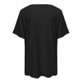 thumbnail image 4 of Birdeem Womens Plus Size Solid Color Tops Short Sleeve Round Neck Temperament and Leisure Shirt Tops, 4 of 4