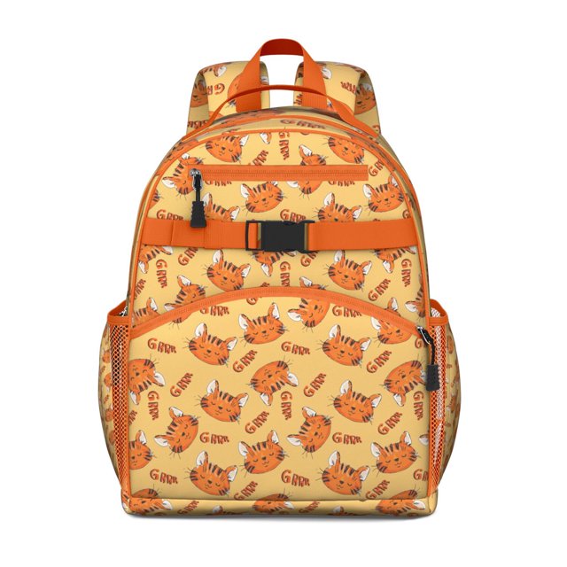 Cat Lover Gift Students Backpack with Adorable Cat-themed Print, Floral Cat Design, and Artistic Cat Print for Students and Students