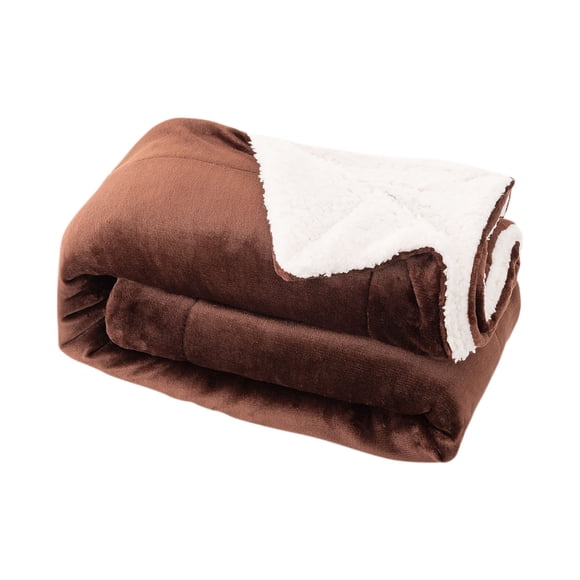 Dvkptbk 63x51in Thick Flannel Lamb Wool Composite Double Blanket Leisure Blanket Gift