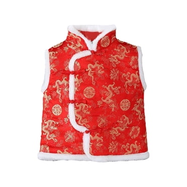 Boys Coat & Jacket Toddler Kids Vest Coat with Sleeveless Traditional Tang Suit Tops for Year of Chinese Calendar Celebrations and Baby Performance