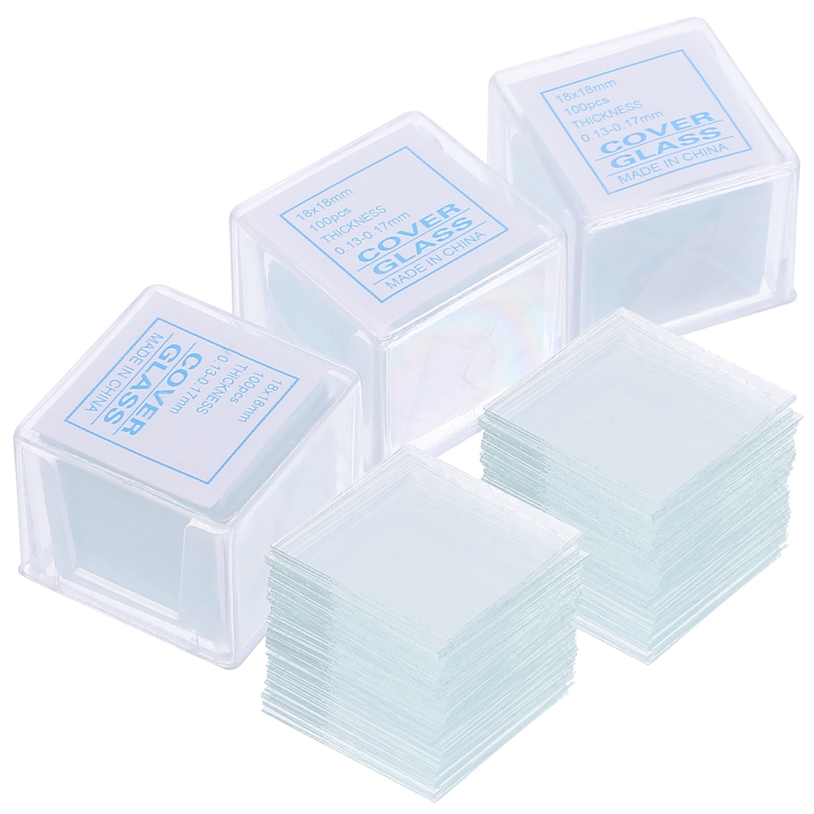 Shisuyan 500 Pcs Lames et Couvercle Lunettes Microscope Lames Carrées Accessoires de Laboratoire