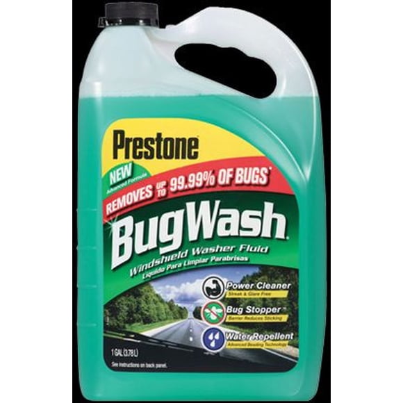 Prestone Liquide Lave-Glace AS657, Lavage Anti-Insectes; avec Insectes/crasse de Route/chute d'Oiseaux/enlève-Sève d'Arbre; Vert; Pichet de 1 Gallon/unité