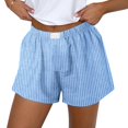 thumbnail image 1 of 2025 Shorts pour Femmes Mignons Doux Shorts en Jean pour Femmes à Rayures Imprimées Shorts Boxeur Shorts de Cycliste Femmes Lot Shorts Confortables pour Femmes Pyjama en Soie pour Femmes Ensemble de Shorts avec, 1 of 5