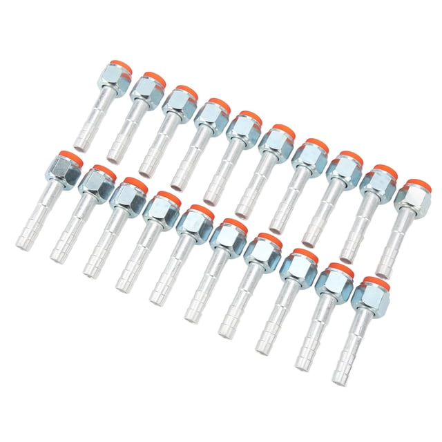 AC Hose Barb Fitting Refrigerant Hose Barb Connector, 20PCS Air Conditioning Hose Barb Fitting Straight Aluminum High Strength Universal for Cars Trucks