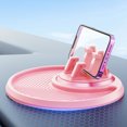 thumbnail image 1 of Non-Slip Swivel Dashboard Phone Holder with 360° Rotation, Universal GPS Mount for Car Navigation – Rubber Base Grips Smooth Surfaces, Holds Phones 6-12mm Thick Securely, 1 of 8