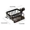 thumbnail image 3 of A Left Side Kitchen Sink Dish Drying Rack Over Faucet No Drilling Stainless Steel Drain Board For Dishes Sponges Utensils Organizer Under Sink Storage Solution For Kitchen Countertop, 3 of 5