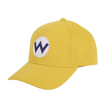 Super Mario Wario Casquette de Baseball B2 Structurée en Sergé de Coton Brodé Traditionnelle Ajustable