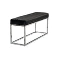 thumbnail image 1 of Heavenly Collection Black Leather Bench, 1 of 5