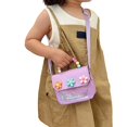 thumbnail image 1 of Ediodpoh Kids Cute Messenger Bag Floral Crossbody Small Shoulder Purse For Girls Daily Casual Outfit Travel Lightweight Purple, 1 of 7