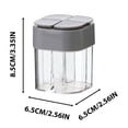 thumbnail image 1 of Leodye 1PCS Four In One Seasoning Box Kitchen Flip Transparent Seasoning Jar Portable Spice Container for Outdoor Barbecue Camping and Daily Cooking -2.56*3.35IN, 1 of 5