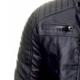 thumbnail image 4 of Leather Motorcycle Jacket Mens Leather Plus Fleece Jacket, Motorcycle Jacket, Warm Leather Jacket, 4 of 8