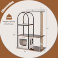 thumbnail image 3 of Costway 47" Large Cat Tree Tower with Top Perch Cat Bed Cat Condo Scratching Posts Indoor White, 3 of 10
