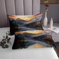 thumbnail image 3 of Erosebridal Rustic Scenery Coverlet Set King, Pine Tree Bedding Set, Mountain Decor 3-Piece, 3 of 5