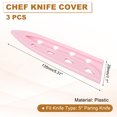 thumbnail image 2 of Uxcell Plastic Safety Knife Cover Sleeves for Paring Knife, Knife Guard Blade Protector for Kitchen Bar Pink, 2 of 7
