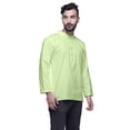 thumbnail image 4 of Atasi Mens Kurta Shirt Solid Mandarin Collar Kurta For Boys Short Kurta, 4 of 6