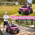 thumbnail image 3 of iYofe Ford Bronco Raptor Electric Ride on Toy Car for Toddler Kids, 12V Battery Powered Ride on Cars w/Remote Control, Bluetooth & Lights, Pink, 3 of 7