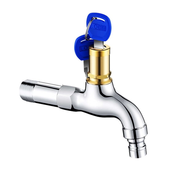 TIELUTT Robinet Domestique avec Verrou Bec à Ouverture Rapide dans le Mur Vadrouille de Remplacement pour Robinet de Cuisine Filtre Eau Robinet Col de Cygne de Cuisine Tuyau de Préparation de Robinet Robinet en Laiton pour Buanderie