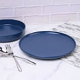 thumbnail image 3 of Mainstays Alessandra Matte Blue Stoneware Salad Plate, 3 of 6
