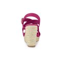 thumbnail image 2 of BLISSFUL STEP Sandales Compensées Espadrilles pour Femmes à Bride Cheville Croisée Rose Vif 8,5, 2 of 7
