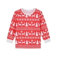 thumbnail image 4 of Pjs pour Adolescentes Tenue Parent-Enfant Costumes de Noël Patchwork à Carreaux Imprimés Vêtements de Maison Col Rond Manches Longues Pyjamas Ensemble Deux Pièces Enfants Assortis Pyjamas de Noël en Liquidation, 4 of 9