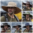 thumbnail image 2 of Chapeau de Soleil Protection Large Bord Chapeau Seau Pliable pour la Pêche Randonnée Camping 12CM Bord, 2 of 7