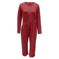thumbnail image 4 of LSLJS Combinaison une Pièce d'Automne pour Femme à Manches Longues, Taille, Pantalon à Jambe Grand, Barboteuse Chic Ample Décontractée, 4 of 5