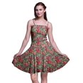 thumbnail image 1 of Bimba Robe Soleil Mini à Taille Smockée pour Femmes à Imprimé Floral, Tenue de Fête d'Été pour les Vacances - Petit, 1 of 5