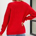 thumbnail image 4 of Dvkptbk Chandails pour Femmes Chandail Tricoté à Manches Longues Col Rond Uni d'Hiver pour Femmes en Liquidation, 4 of 4