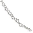 thumbnail image 1 of 925 Sterling Silver Hearts Bracelet, 1 of 2