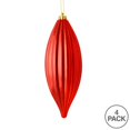 thumbnail image 2 of Vickerman M183203S 8 in. Red Shiny Line Finial Ornament  4 per Bag, 2 of 3