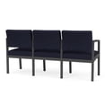 thumbnail image 5 of Lenox Chaise d'Attente de Réception en Acier à 3 Places / Acier Charbon / Bleu Marine, 5 of 5