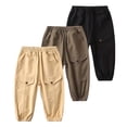 thumbnail image 4 of WEIYLL Pants for Boys Comfortable School Basic Solid Color Workwear Style Long Children Coffee Fall Clothes size 7-8 Years, 4 of 4