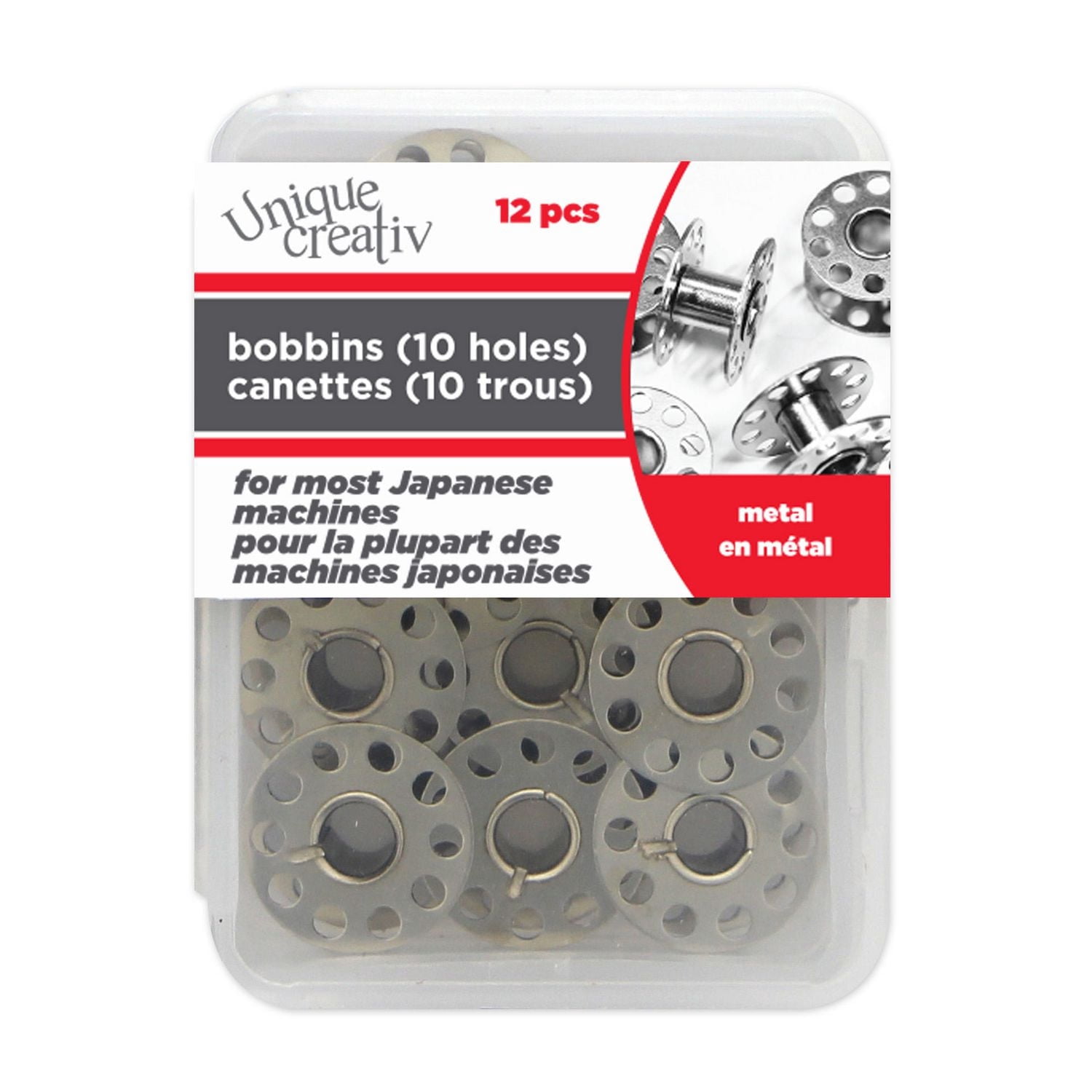 UNIQUE CREATIV 10-Holes Japanese canettes métalliques pour machine, 12 pièces