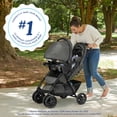 thumbnail image 2 of Graco Comfy Cruiser Travel System, Car Seat and Stroller Combo, Graystone, 2 of 10