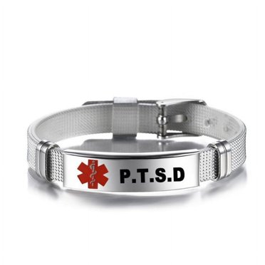 CHUANK Adjustable Wristband Emergency Medical Bracelets Medical Alert IDs Bracelet