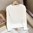 thumbnail image 3 of Mepaouo Girls Cardigan Sweater School Uniforms Toddler Long Sleeve Button Knit Solid Sweaters Tops White 140, 3 of 5