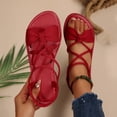 thumbnail image 3 of Jovati Summer Women's Sandals, Fish Mouth Design, Flock Material, Slip Resistant Sole, Breathable Lining, Flat Heel, Solid Color, 3 of 10