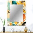 thumbnail image 1 of Designart "Gentle Tropical Foliage" Floral Wall Mirror, Printed Yellow Wall Mirror, Tropical Bathroom Wall Mirror, Decorative Floral Mirror - 30x40 Inch, 1 of 5