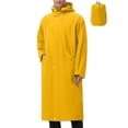 thumbnail image 1 of Pitauce Ponchos de Pluie Longs à Capuche pour Hommes, Fermeture Éclair Complète, Imperméables, Vestes de Pluie Compressibles pour Course, Randonnée, Cyclisme, Manteau de Pluie avec Poches, 1 of 9