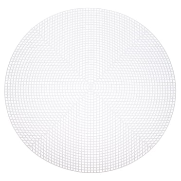 Unique Bargains 8pcs 15' Plastic Mesh Canvas Sheet 5 Count Round Needlepoint Blank Canvas for Embroidery, White