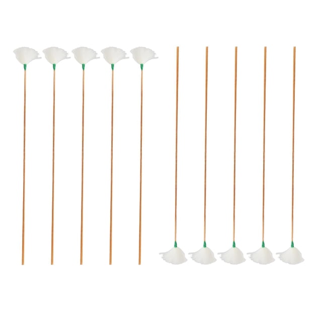 10 Pieces Goose Feather Earpicks for Adults Children Pick Ear Spoon Green Thread L