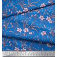 thumbnail image 3 of Soimoi Voile de Coton Feuilles & Azalée Imprimé Floral Couture Tissu Yard 42 Pouces de Large, 3 of 3