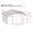 thumbnail image 3 of Arrow Classic 14 x 12 x 7 ft Blue Grey Steel Storage Shed, 3 of 8