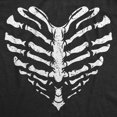 thumbnail image 2 of Mens Skeleton Ribcage Heart Funny T Shirt Spooky Novelty Tee for Men (Heather Black - Skeleton Ribcage Heart) - S, 2 of 3
