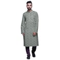thumbnail image 2 of Atasi Kurta Imprimé pour Hommes Col Mandarin Popeline de Coton Kurta Chemise Décontractée, 2 of 7