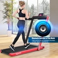 thumbnail image 1 of Patiojoy Tapis Roulant Pliant 2 en 1 Machine de Course Électrique avec Haut-Parleur Bluetooth Rouge, 1 of 5