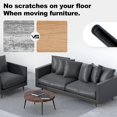 thumbnail image 4 of 4 Pcs 16 Inch Heavy Duty Matte Black Metal Slant Angled Tapered Legs Set For Furniture, Mid Century Modern Style Feets For Coffee Table Couch Sofa Cab, 4 of 5