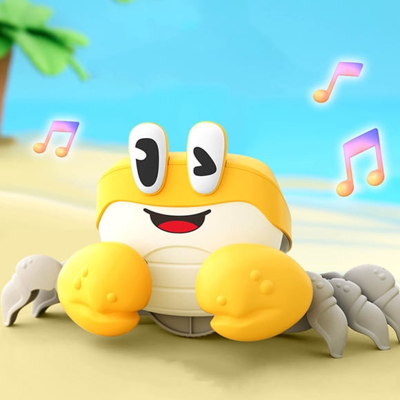 Learning Education Toys,Handheld Games for Kids,Crawling Crab Baby Toy 2025 New Infant Toys Moving Walking Dancing Crawling Crab Toys for Babies Interactive Sensory Toy with Light and Sound Baby Li