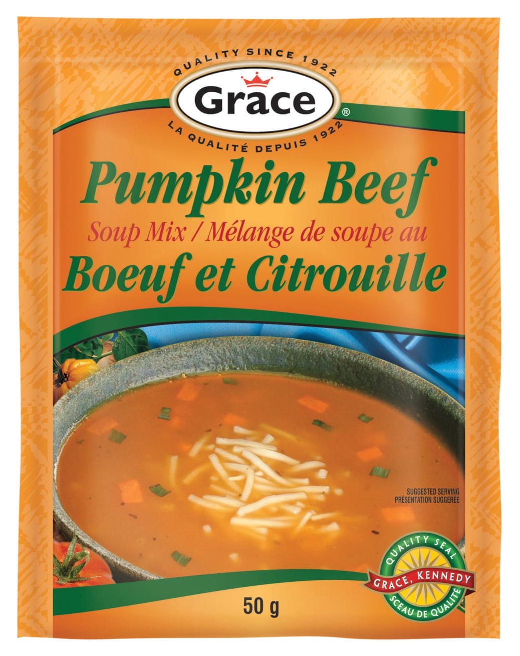 Grace Pumpkin Beef Soup, 50g Bag